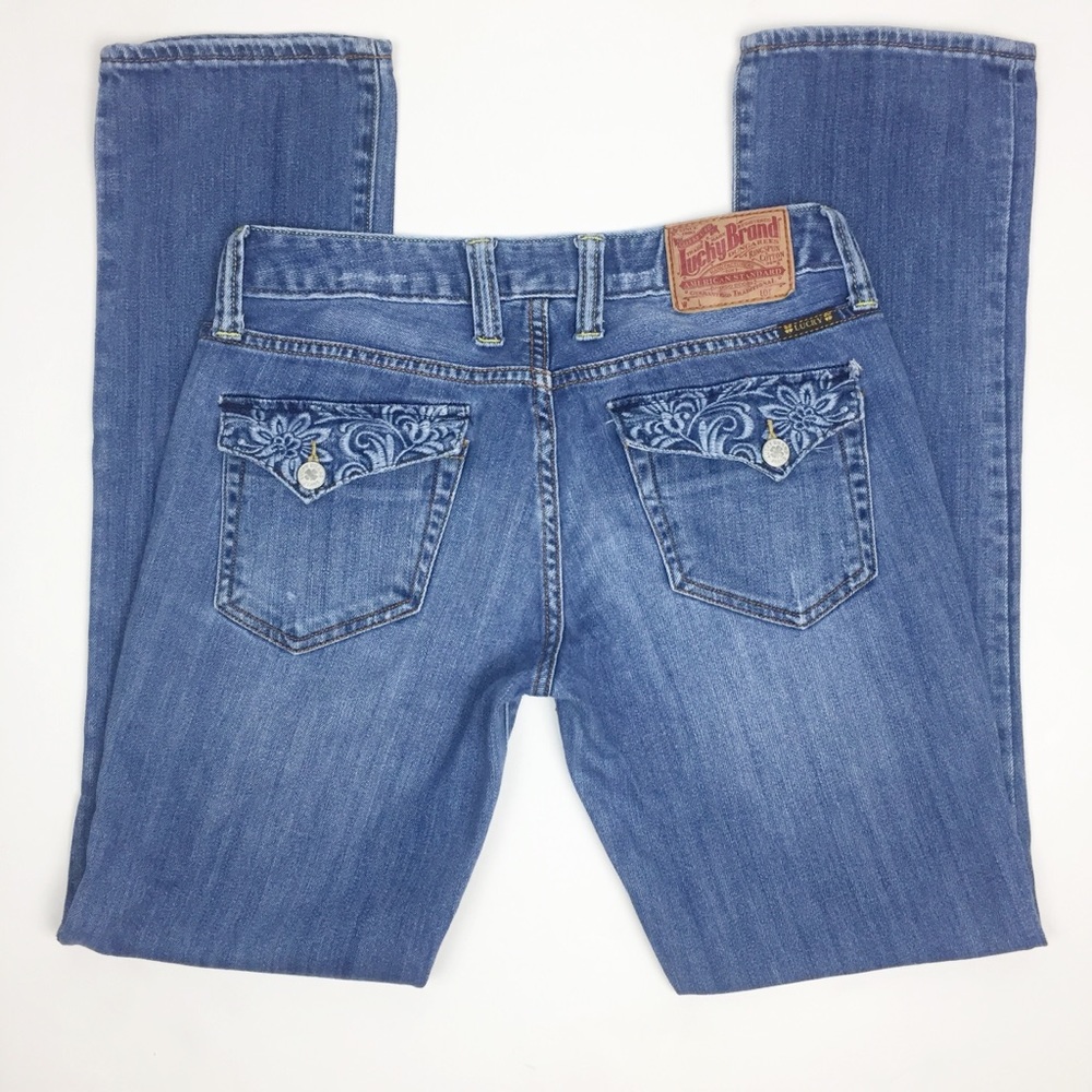 Lucky Brand Embroidered Blue Jeans | 4